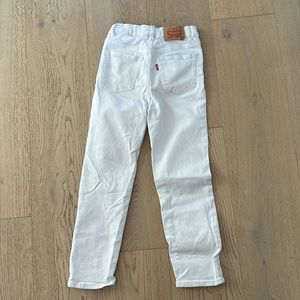 Levi’s Ribcage straight ankle jeans white